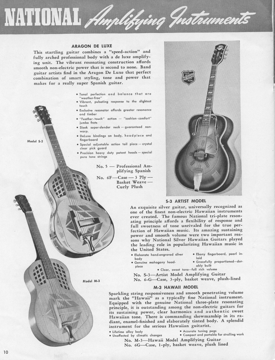 1942 catalogue Aragon de luxe single cone, M3 and S3 tricones page